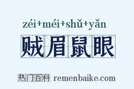 贼眉鼠眼是什么意思的图片